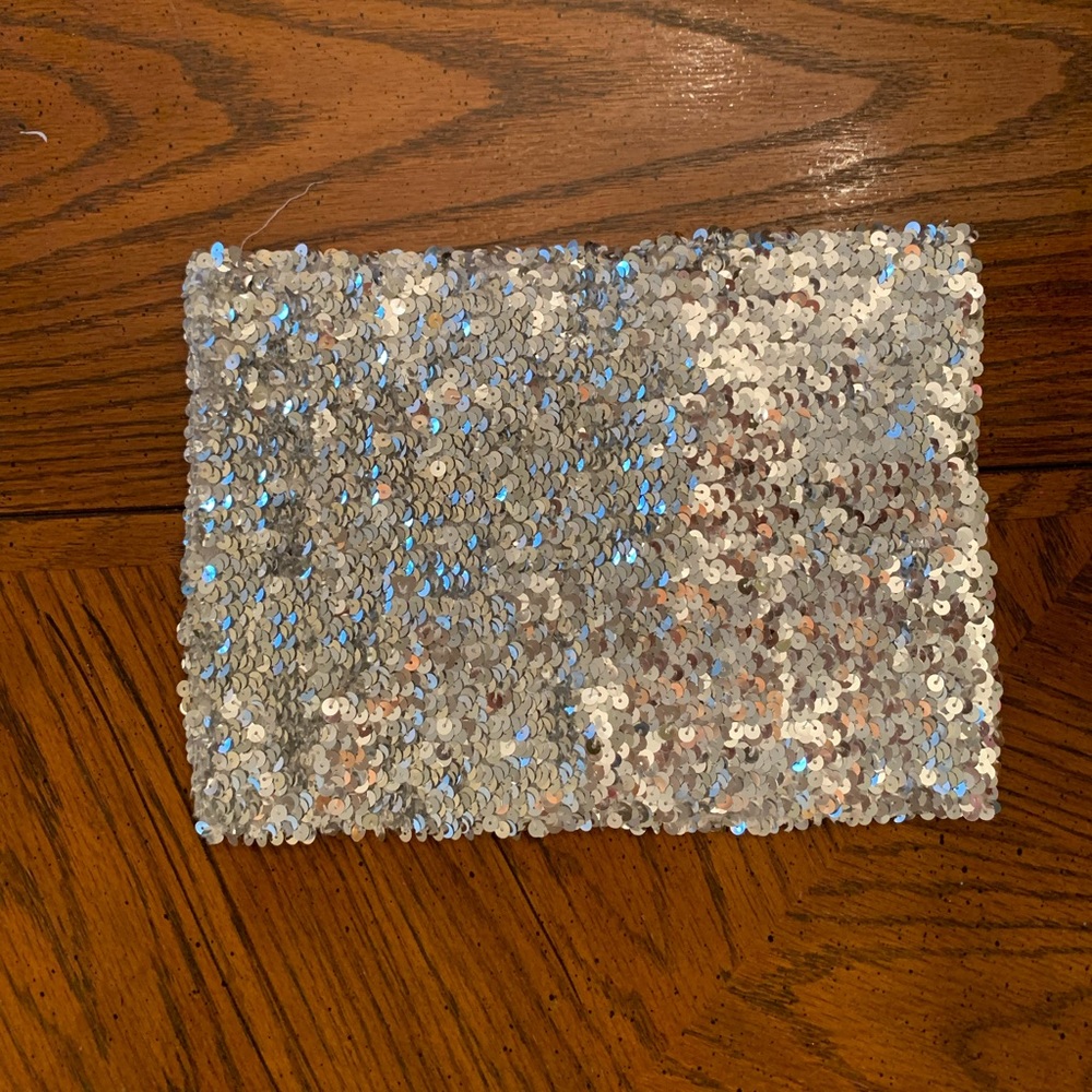 Silver Sequin Tube Top